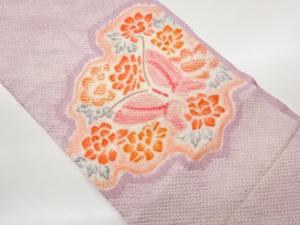 絞り蝶に花葉模様名古屋帯